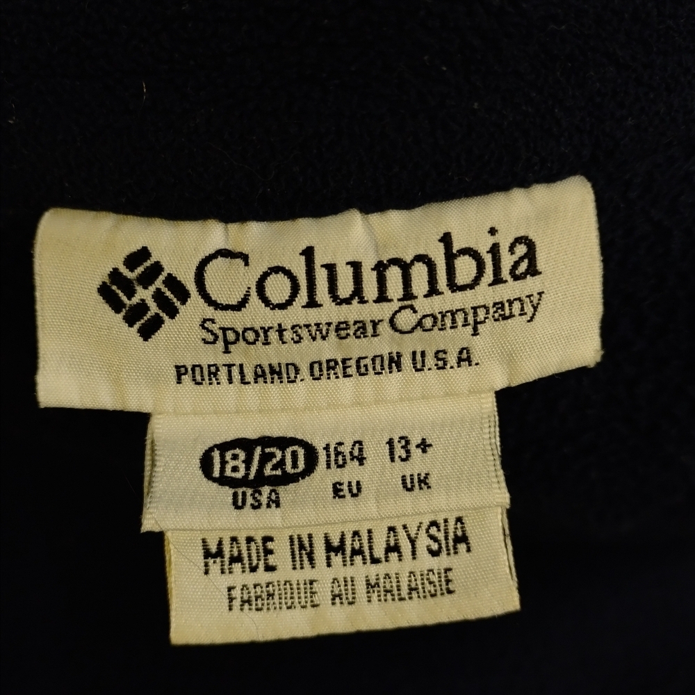 Columbia Mens Removable Fleece  Liner Jacket Burgundy Blue Hooded ZIP Size 18/20 - Picture 8 of 8